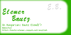 elemer bautz business card